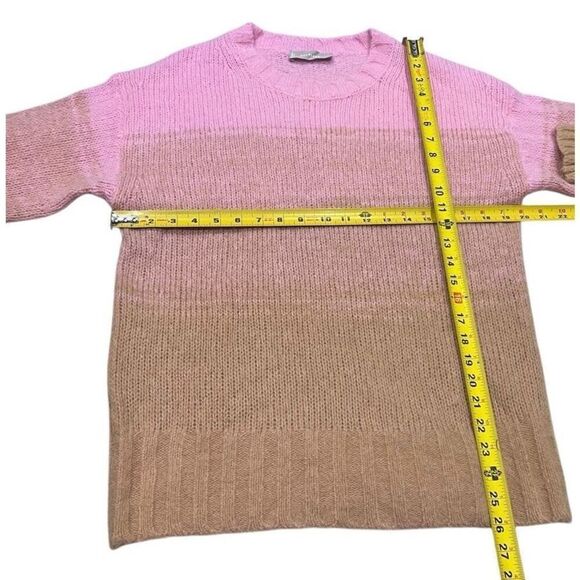 Everlane Ladies Gradient Alpaca Crew Neck Sweater Bubble Gum Pink Brown Small S - Picture 10 of 10